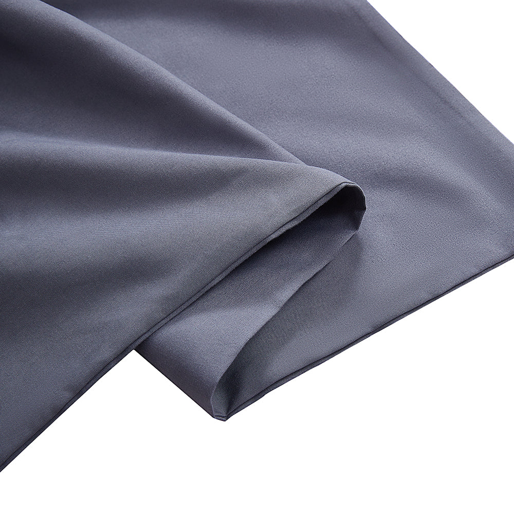 Silver Grey Polyester Bedding Sheet Set for Queen Bed